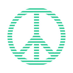 Peace logo icon or freedom mark illustration