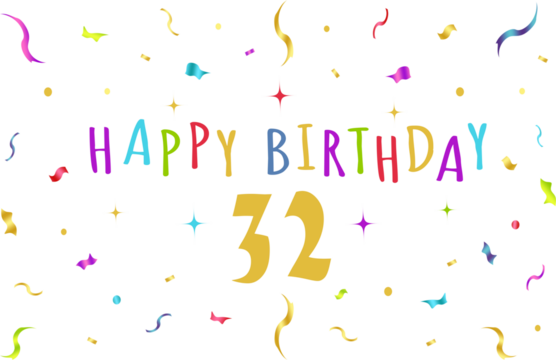 happy birthday graphics, confeti, banner, background, tv wallpaper, colorful - 32 - Powered by Adobe