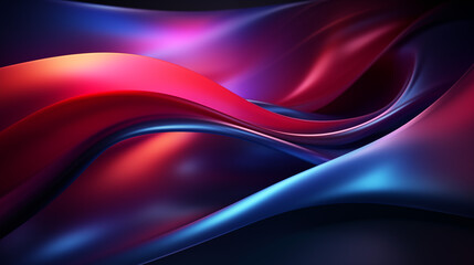 Naklejka premium Sleek Purple and Blue Abstract Waves Background