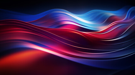 Stunning Blue and Red Light Waves Design