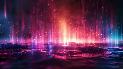 Vibrant Blue and Magenta Composition with Cool Color Scheme