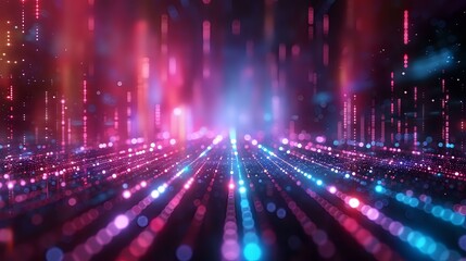 Vibrant Blue and Magenta Composition with Cool Color Scheme