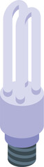 Light bulb icon isometric vector. Economical electrical appliance. Halogen light