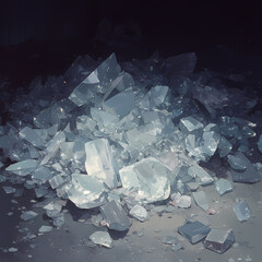 Glistening Shards of Ice: A Captivating Stock Image for Artistic and Marketing Purposes