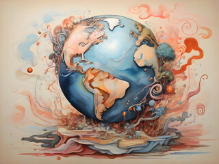 Earth Surreal Abstract Illustration Art
