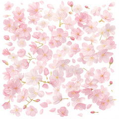 Ethereal Collection of Sakura Petals - Perfect for Spring-Inspired Projects and Designs