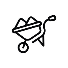 Wheelbarrow vector icon