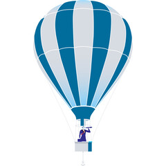 Businessman on air balloon look binoculars vector