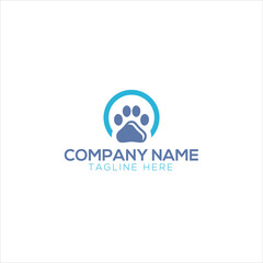 Home pets Logo dog cat design vector template Linear style. Animals Veterinary clinic Logotype concept outline icon.
