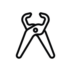 Tongs Pliers vector icon