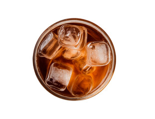 iced coffee, top view, isolated