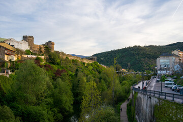 Fototapeta premium castle in the mountains ponferrada templarios