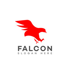 Falcon Logo Icon Brand Identity Sign, Falcon Symbol Template 