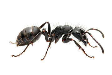 A black ant walking gracefully