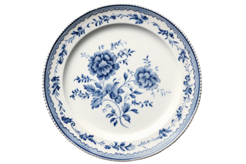 Blossoms on Porcelain. On a White or Clear Surface PNG Transparent Background.