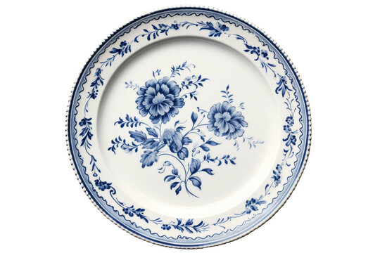 Blossoms on Porcelain. On a White or Clear Surface PNG Transparent Background. - Powered by Adobe