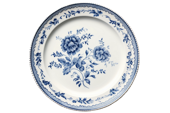 Blossoms on Porcelain. On a White or Clear Surface PNG Transparent Background.