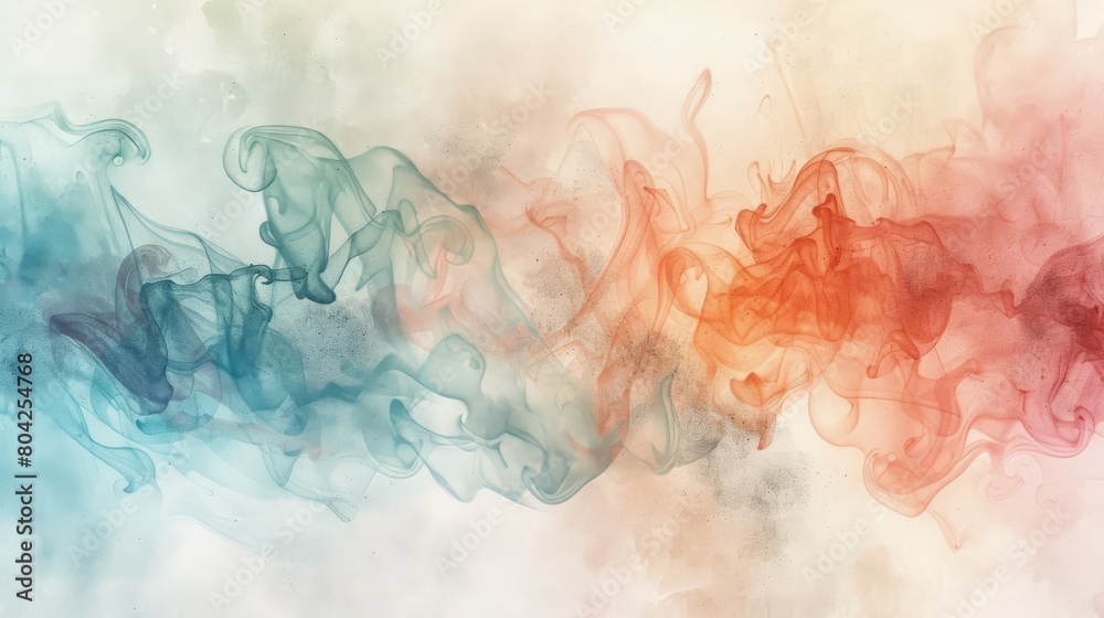 Poster dynamic interplay of colorful smoke, representing change and the beauty of new beginnings. suitable 