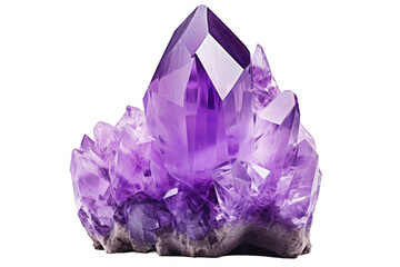 Fototapeta premium Enchanted Violet Crystal Dance. On a White or Clear Surface PNG Transparent Background.