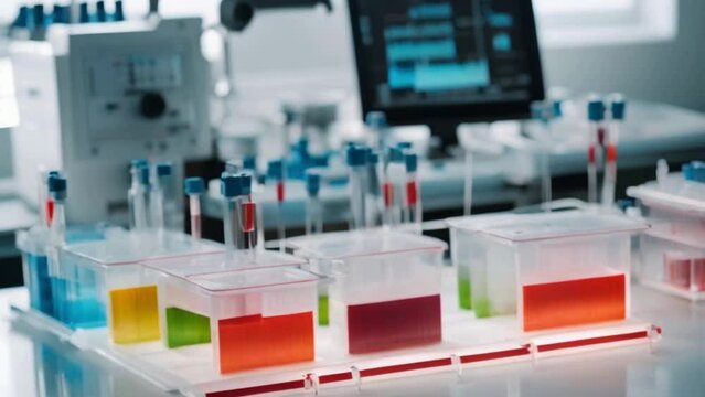 A setup for electrophoresis has been arranged to analyse proteins found in a biological sample with precision in 4K