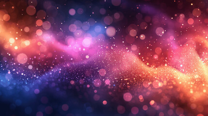 Sparkling Pastel Bokeh Background Illustration for Festive Cards and Invitations