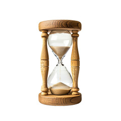 Hourglass. Conceptual photo of time isolated on white or transparent background