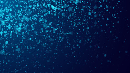 Dust Blue Particles. Abstract Background of Particles. Flying Dots Background. Vector Illustration.