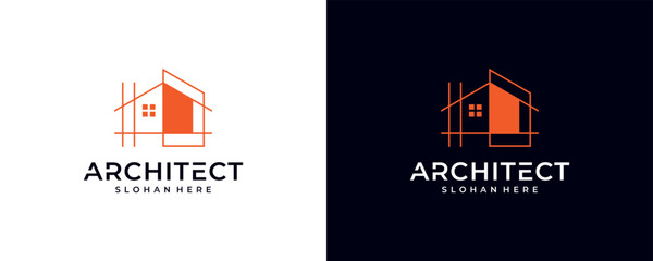 Creative home logo design template. Minimal real estate property vector illustrations