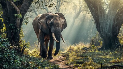 Fototapeta premium elephant in the wild