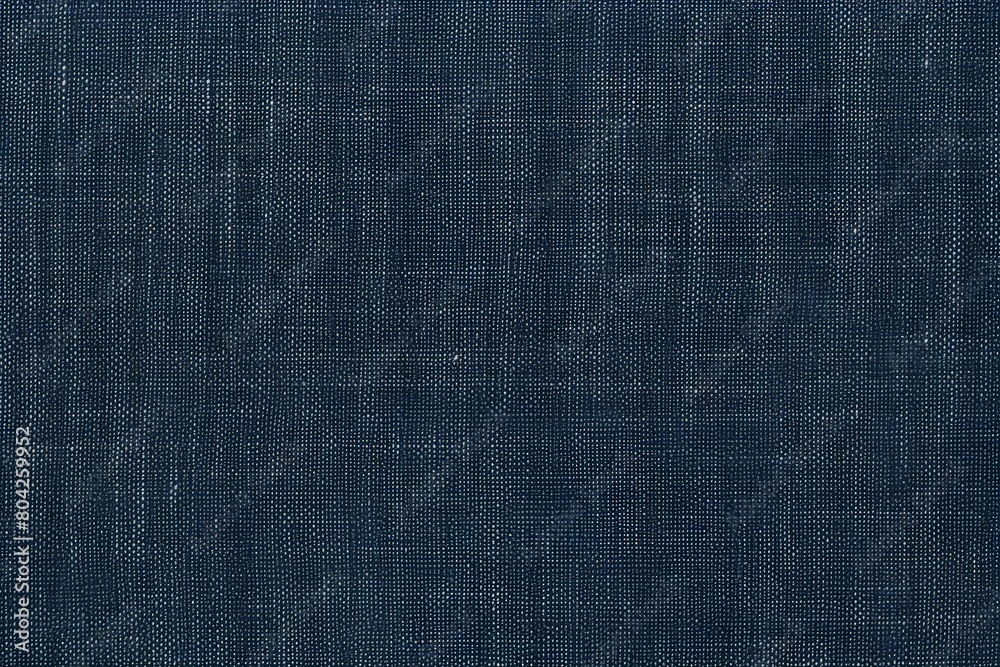 Poster detailed close-up shot of a textured dark blue fabric, showcasing its rich color and intricate weave