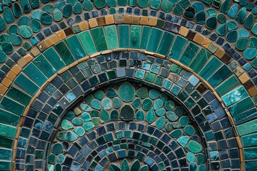 A refined template with intricate mosaic tiles in rich emerald and sapphire.