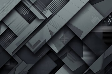 A sleek template with abstract geometric patterns in monochrome shades of gray.