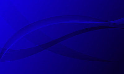 blue lines wave curves with smooth gradient abstract background
