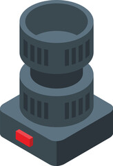 Hookah electronic stem icon isometric vector. East party tube. Smoke object