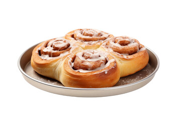 A Cinnamon Roll Haven. On a White or Clear Surface PNG Transparent Background.