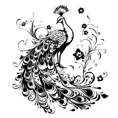 Fototapeta premium pearl peacock vector