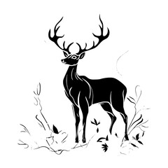stag silhouette vector