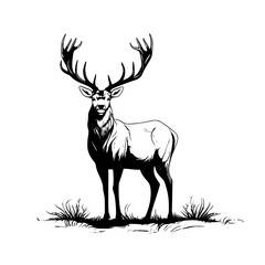 stag silhouette vector