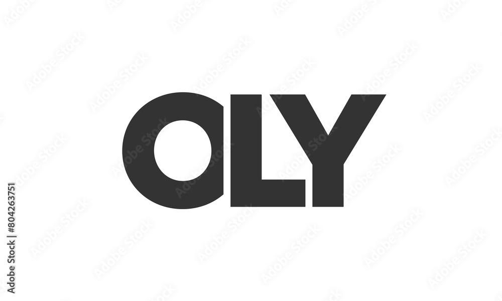 Fototapete oly logo design template with strong and modern bold text. initial based vector logotype featuring s