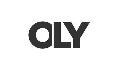 OLY logo design template with strong and modern bold text. Initial based vector logotype featuring simple and minimal typography. Trendy company identity.