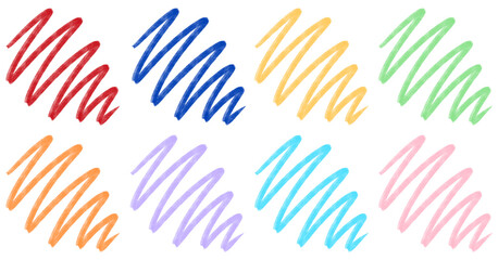 Colorful Marker Colorful Scribble Maker Colorful Pencil Scribble Colorful Artistic Scribble Outline Hand Drawn Marker Pen Set Collection