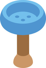 Hot plastic bowl icon isometric vector. Hookah accessories. Object party