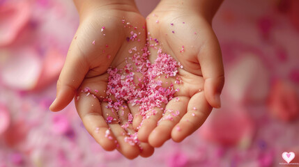 Tender Maternal Embrace Close Up Mother Child Hand Together