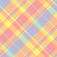 Poster tartan texture pattern, editable check background fabric. Wool seamless vector textile plaid in red and amber colors.