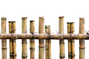 An elegant fence made up of bamboo sticks