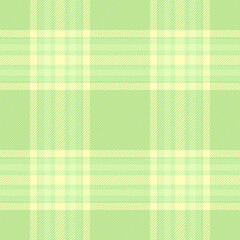 Vibrant seamless tartan vector, woven plaid texture check. Backdrop fabric textile background pattern in green and light colors.