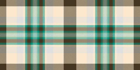 Chequered texture fabric seamless, packaging vector background textile. Store plaid pattern check tartan in blanched almond and dark colors.
