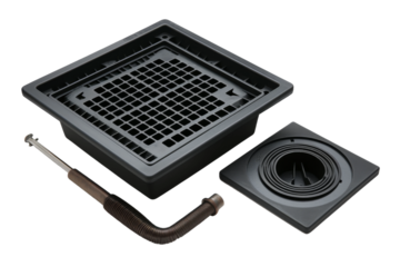 The Dance of Water: A Drains Whimsical Symphony. On a White or Clear Surface PNG Transparent Background.