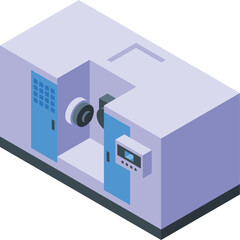 Steel plant equipment icon isometric vector. Creative factory. Wire cog