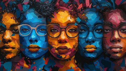 Celebrating Diversity: Digital Art Featuring Women of Different Skin Tones